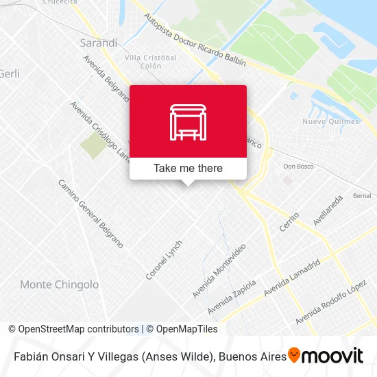 Fabián Onsari Y Villegas (Anses Wilde) map