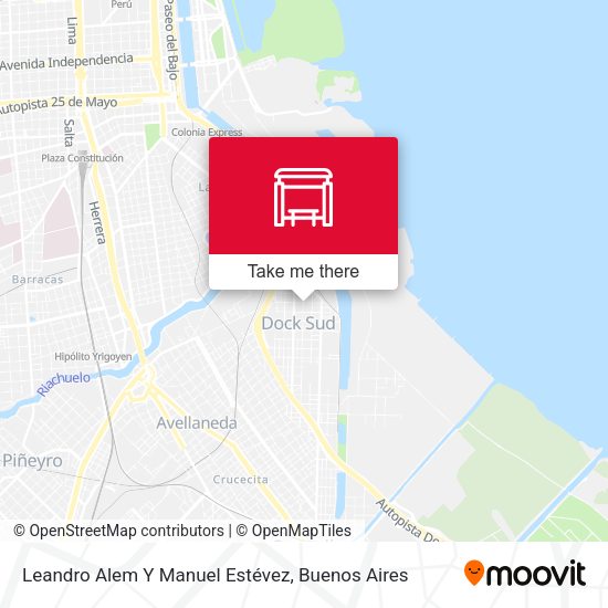 Leandro Alem Y Manuel Estévez map