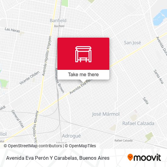 Avenida Eva Perón Y Carabelas map