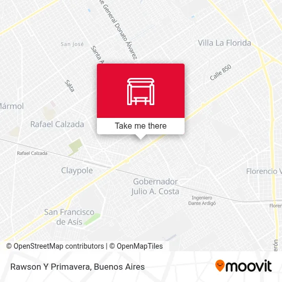 Rawson Y Primavera map