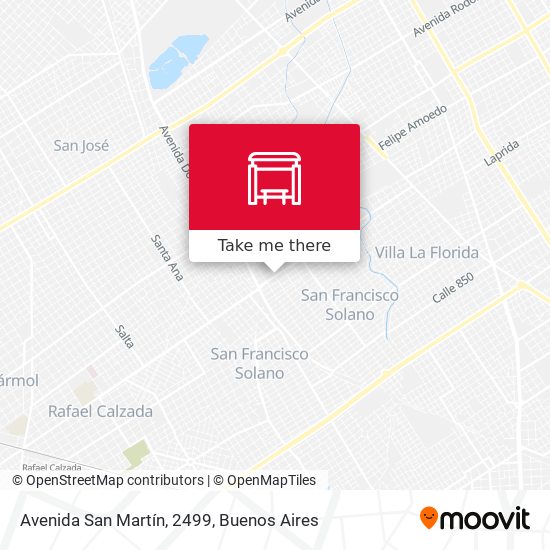 Mapa de Avenida San Martín, 2499