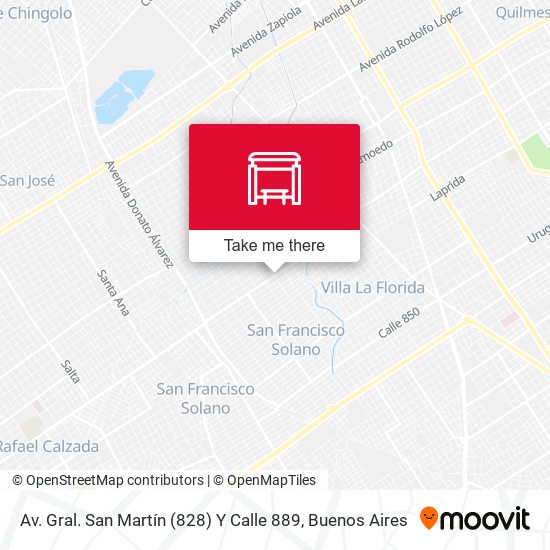 Mapa de Av. Gral. San Martín (828) Y Calle 889