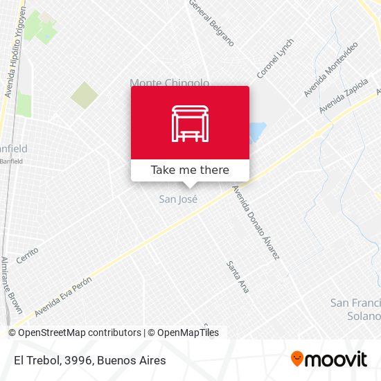 Mapa de El Trebol, 3996