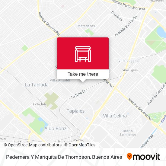 Pedernera Y Mariquita De Thompson map