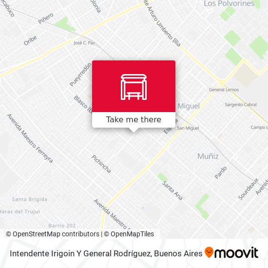Intendente Irigoin Y General Rodríguez map