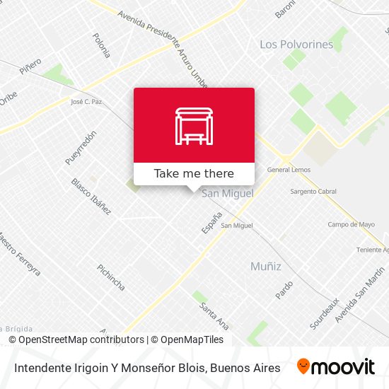 Mapa de Intendente Irigoin Y Monseñor Blois