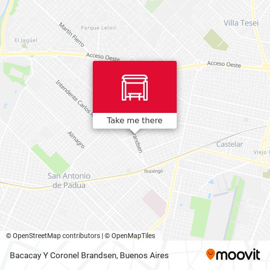 Bacacay Y Coronel Brandsen map
