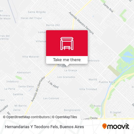 Hernandarias Y Teodoro Fels map