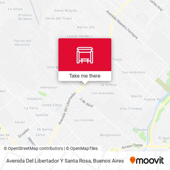 Mapa de Avenida Del Libertador Y Santa Rosa