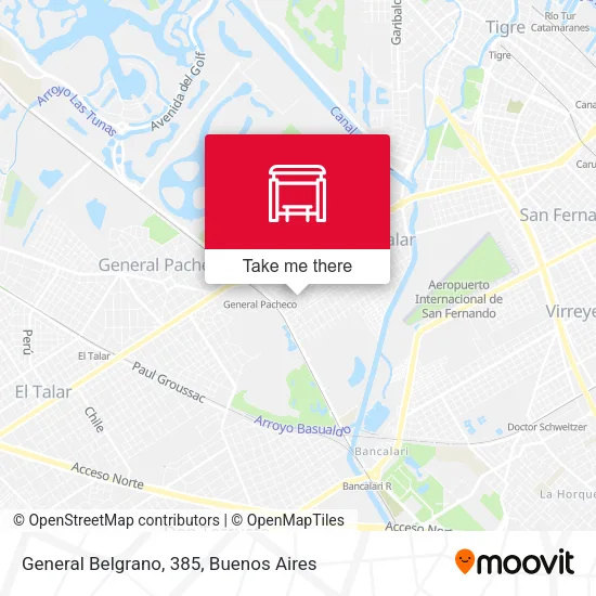 General Belgrano, 385 map