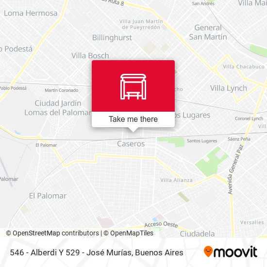 546 - Alberdi Y 529 - José Murías map