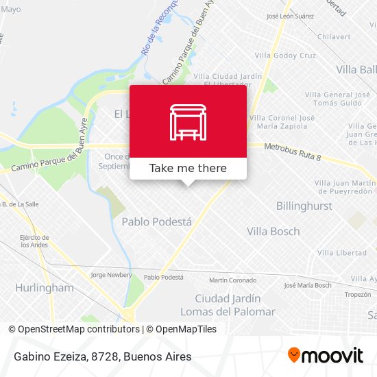 Gabino Ezeiza, 8728 map