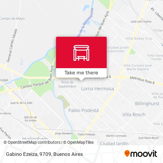 Gabino Ezeiza, 9709 map