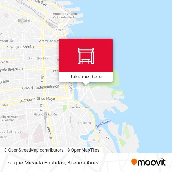 Parque Micaela Bastidas map