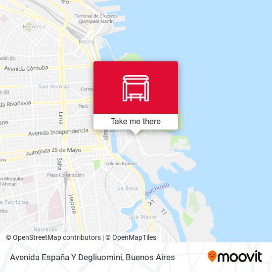Avenida España Y Degliuomini map
