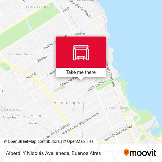 Alberdi Y Nicolás Avellaneda map