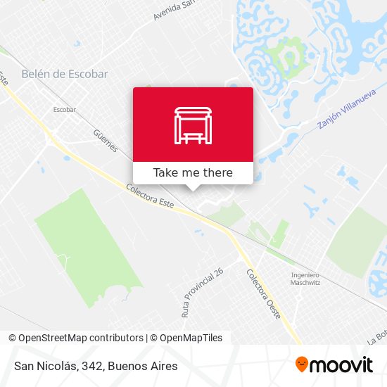 San Nicolás, 342 map