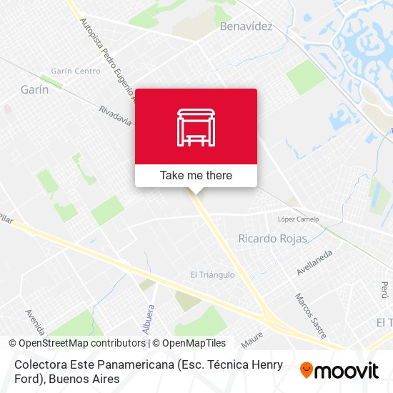 Colectora Este Panamericana (Esc. Técnica Henry Ford) map