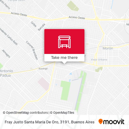 Mapa de Fray Justo Santa María De Oro, 3191