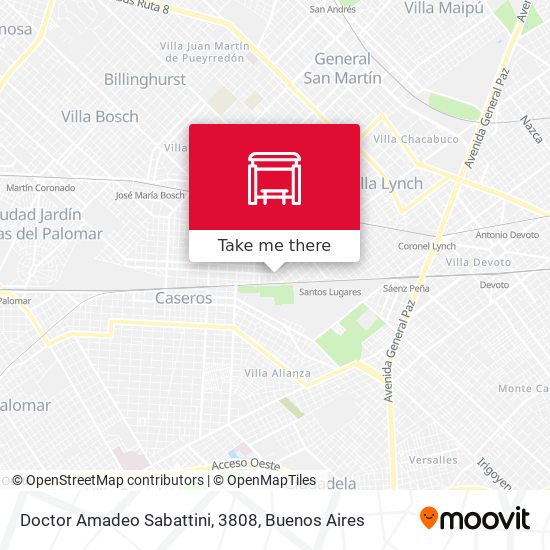Doctor Amadeo Sabattini, 3808 map