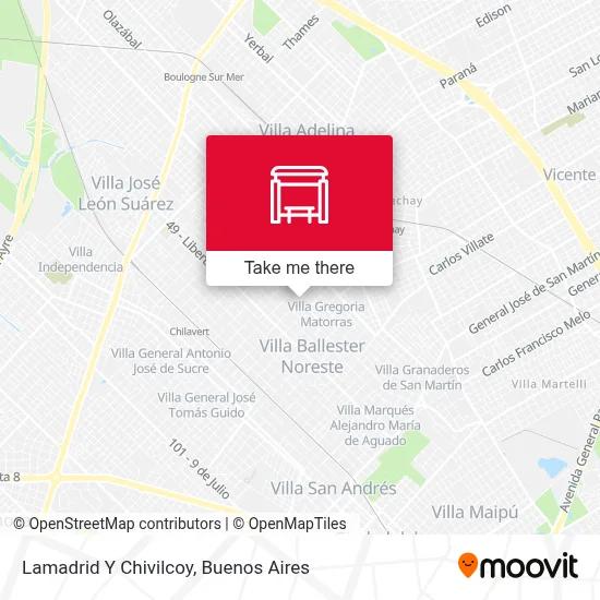 Lamadrid Y Chivilcoy map