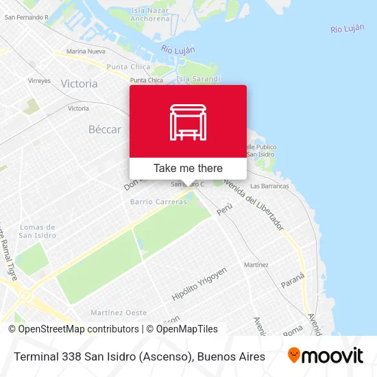 Terminal 338 San Isidro (Ascenso) map