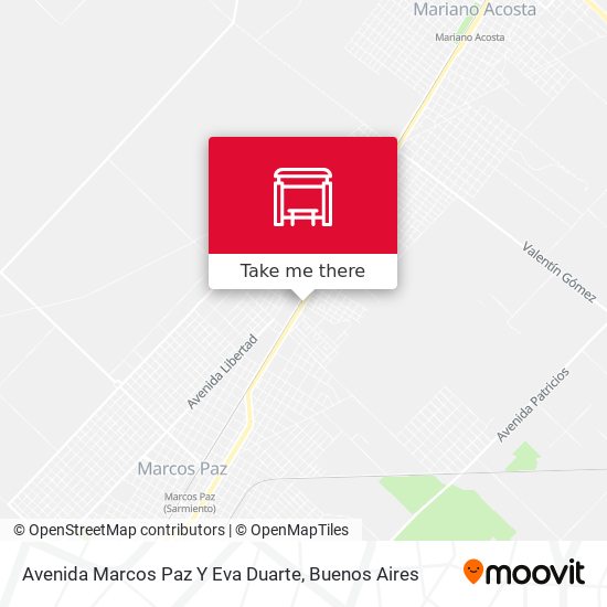 Mapa de Avenida Marcos Paz Y Eva Duarte