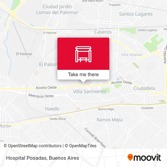 Hospital Posadas map