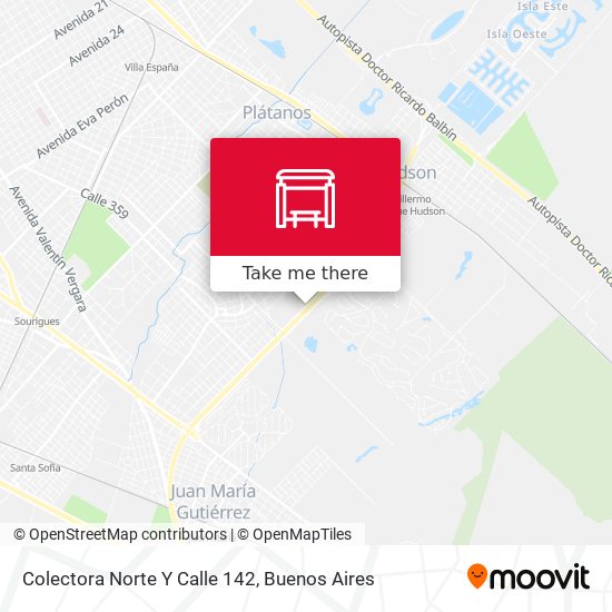 Mapa de Colectora Norte Y Calle 142