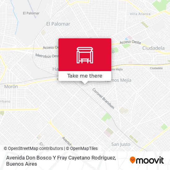 Avenida Don Bosco Y Fray Cayetano Rodríguez map
