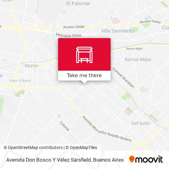 Mapa de Avenida Don Bosco Y Vélez Sársfield