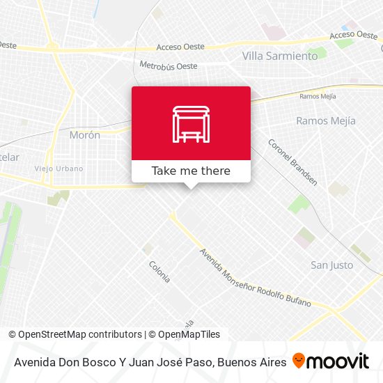 Mapa de Avenida Don Bosco Y Juan José Paso