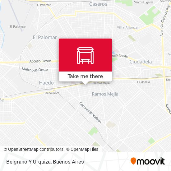 Mapa de Belgrano Y Urquiza