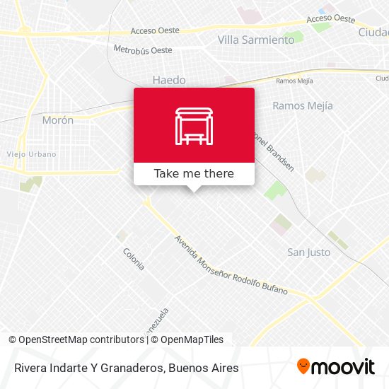 Mapa de Rivera Indarte Y Granaderos
