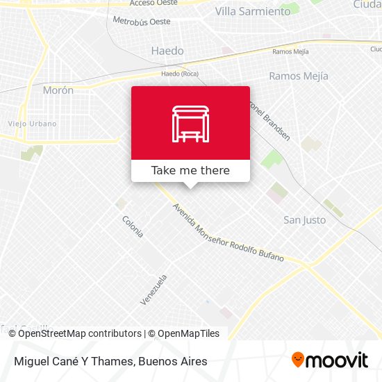 Miguel Cané Y Thames map