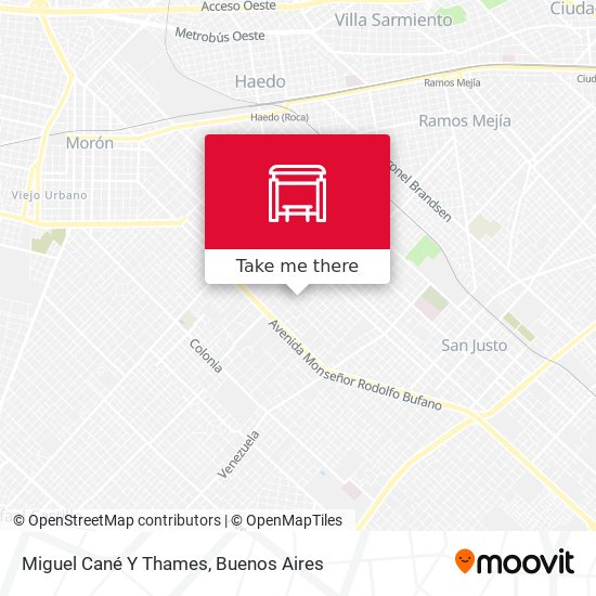 Mapa de Miguel Cané Y Thames