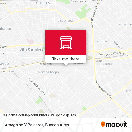 Mapa de Ameghino Y Balcarce