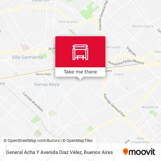 Mapa de General Acha Y Avenida Díaz Vélez