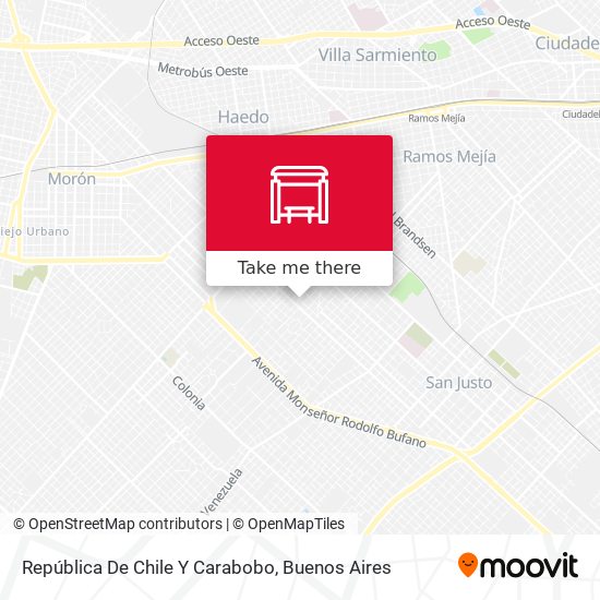 República De Chile Y Carabobo map
