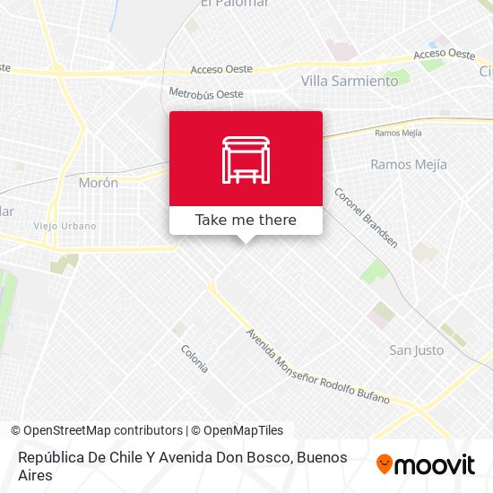 Mapa de República De Chile Y Avenida Don Bosco