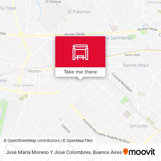 Mapa de José María Moreno Y José Colombres