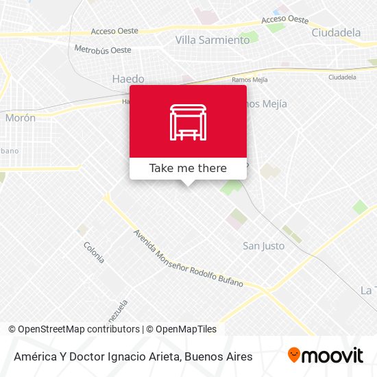 América Y Doctor Ignacio Arieta map