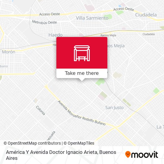 Mapa de América Y Avenida Doctor Ignacio Arieta