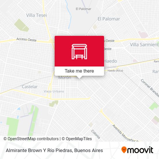 Almirante Brown Y Río Piedras map