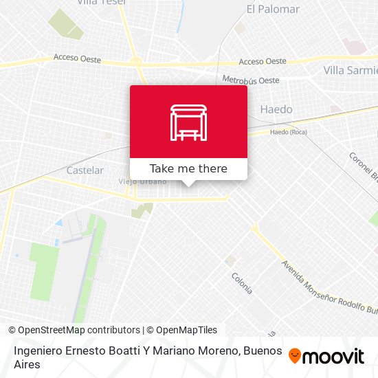 Mapa de Ingeniero Ernesto Boatti Y Mariano Moreno