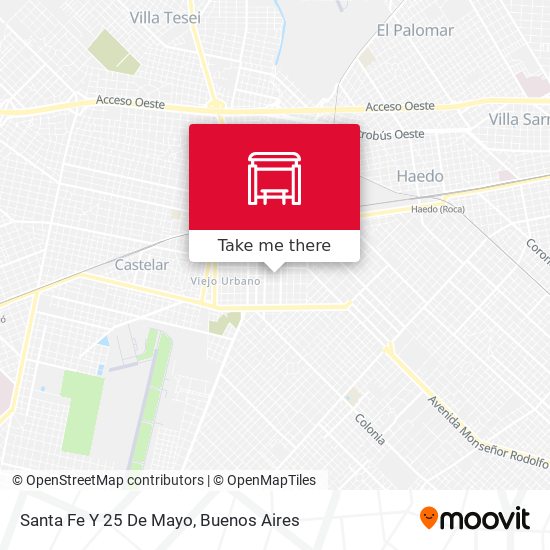 Santa Fe Y 25 De Mayo map