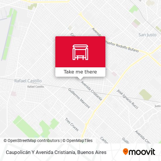 Caupolicán Y Avenida Cristianía map