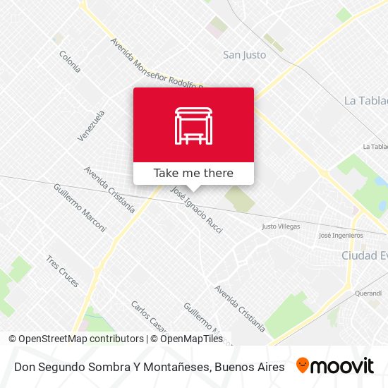 Mapa de Don Segundo Sombra Y Montañeses