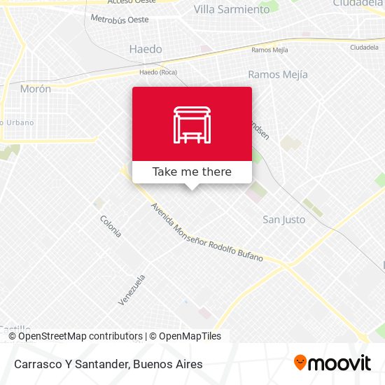 Carrasco Y Santander map