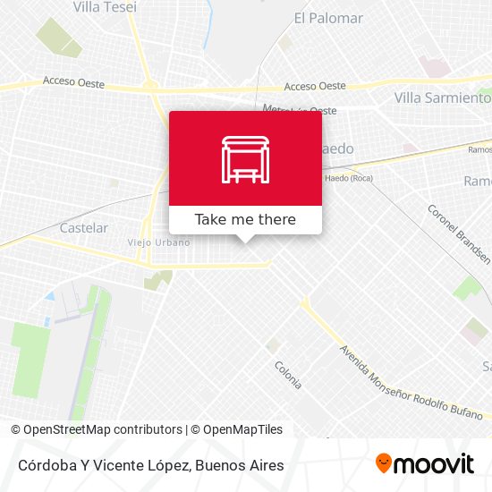 Córdoba Y Vicente López map